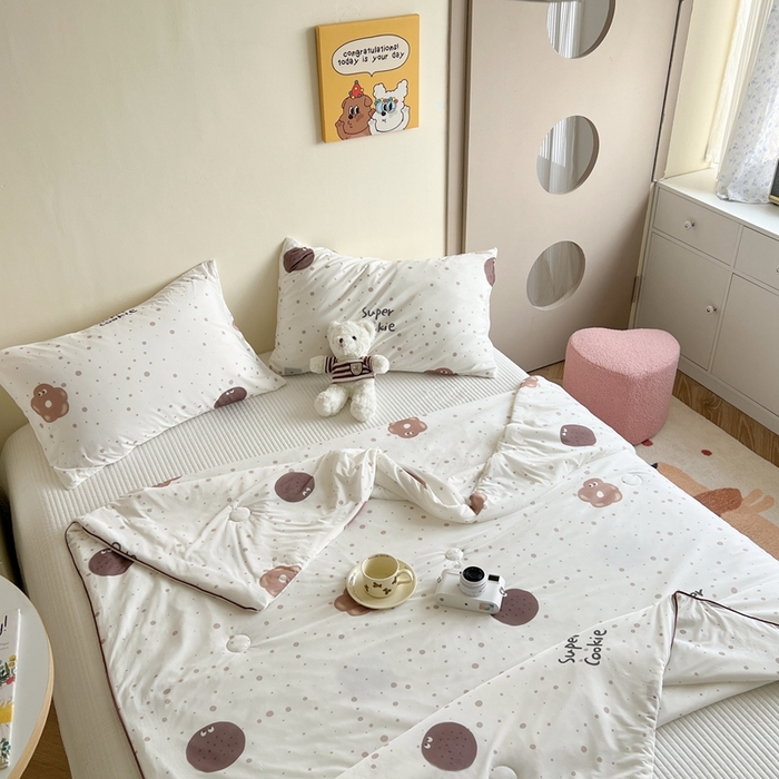 91家纺网 家纺一手货源 找家纺 暖生活 2025新款冰激淋凉感丝夏被系列