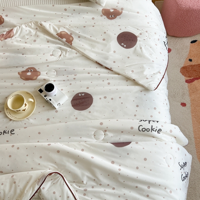 91家纺网 家纺一手货源 找家纺 暖生活 2025新款冰激淋凉感丝夏被系列