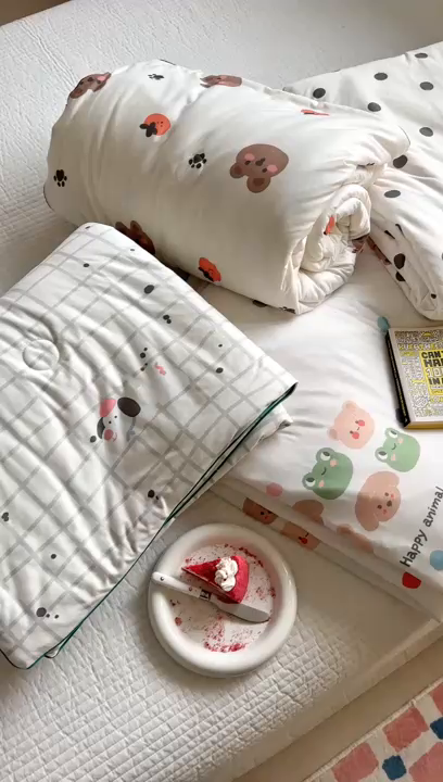 91家纺网 家纺一手货源 找家纺 暖生活 2025新款冰激淋凉感丝夏被系列