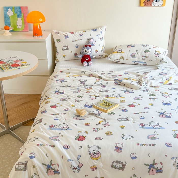 91家纺网 家纺一手货源 找家纺 暖生活 2025新款冰激淋凉感丝夏被系列