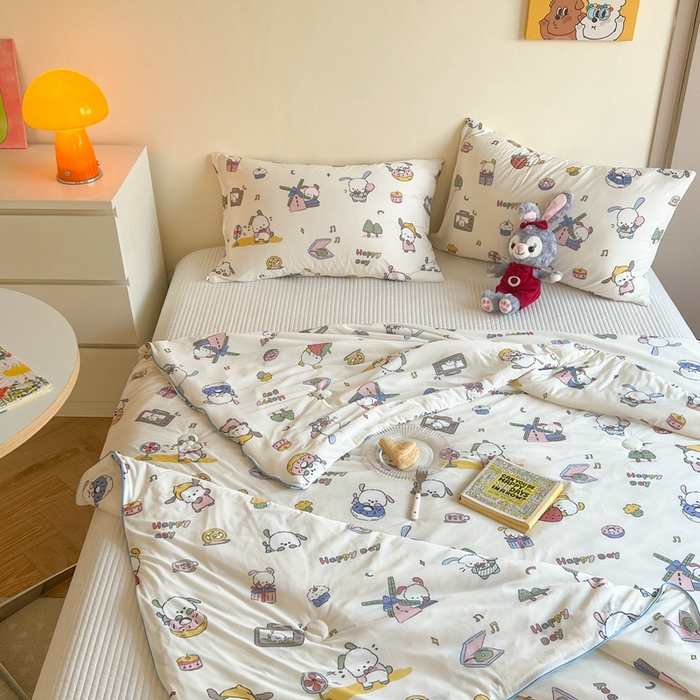 91家纺网 家纺一手货源 找家纺 暖生活 2025新款冰激淋凉感丝夏被系列