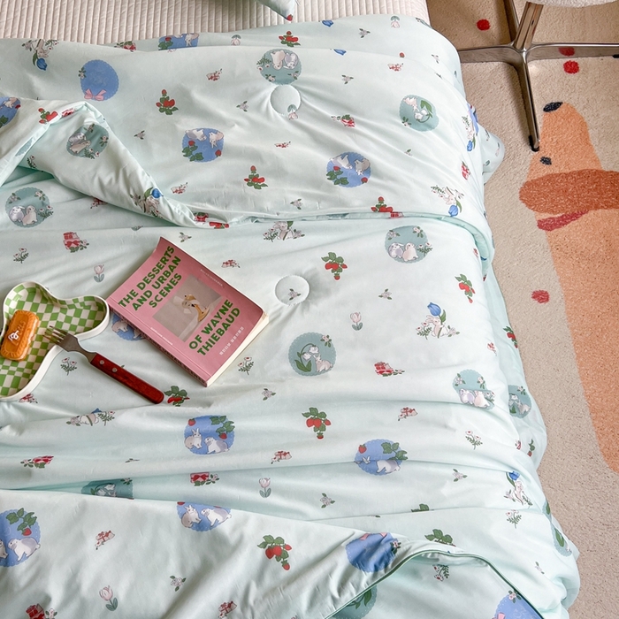 91家纺网 家纺一手货源 找家纺 暖生活 2025新款冰激淋凉感丝夏被系列