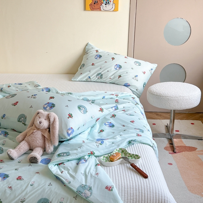 91家纺网 家纺一手货源 找家纺 暖生活 2025新款冰激淋凉感丝夏被系列