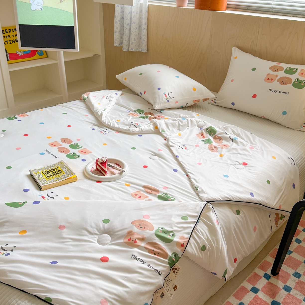 91家纺网 家纺一手货源 找家纺 暖生活 2025新款冰激淋凉感丝夏被系列