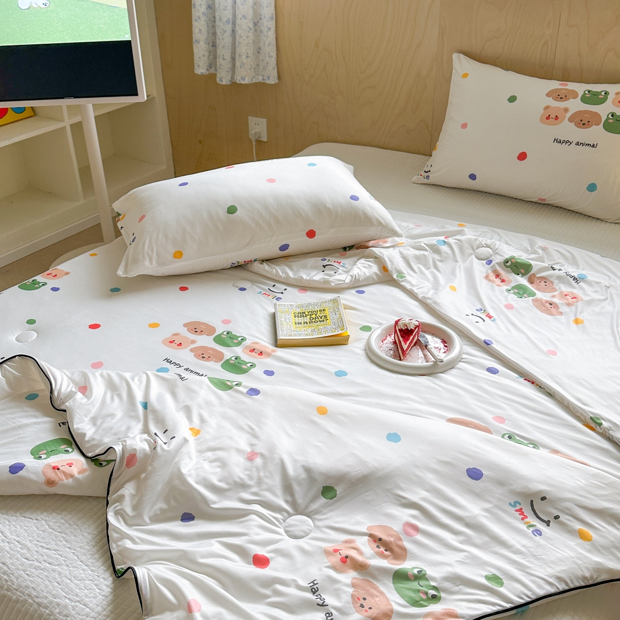 91家纺网 家纺一手货源 找家纺 暖生活 2025新款冰激淋凉感丝夏被系列