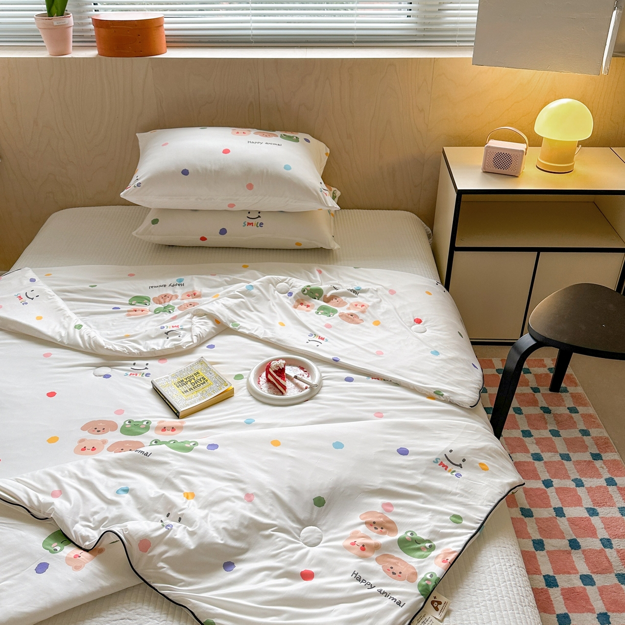 91家纺网 家纺一手货源 找家纺 暖生活 2025新款冰激淋凉感丝夏被系列