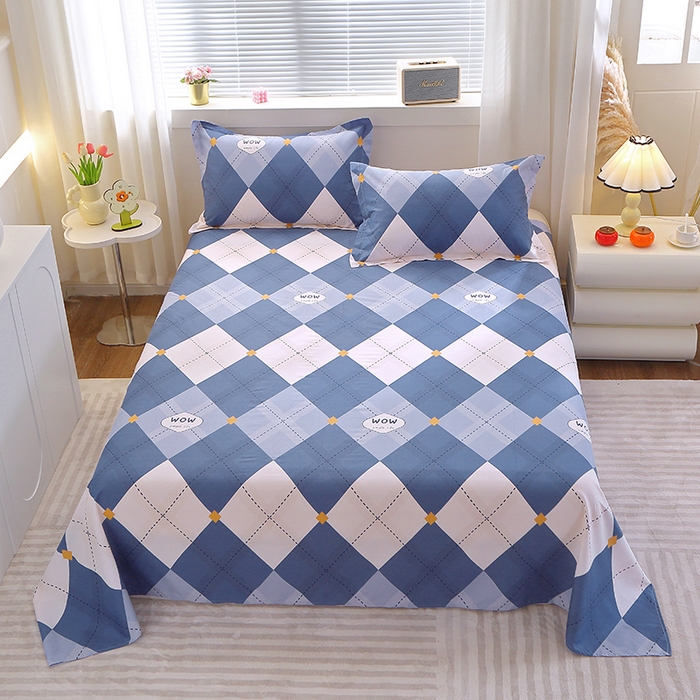 馨雅家纺 2025新款全棉纯棉多规格单品床单 意林-兰