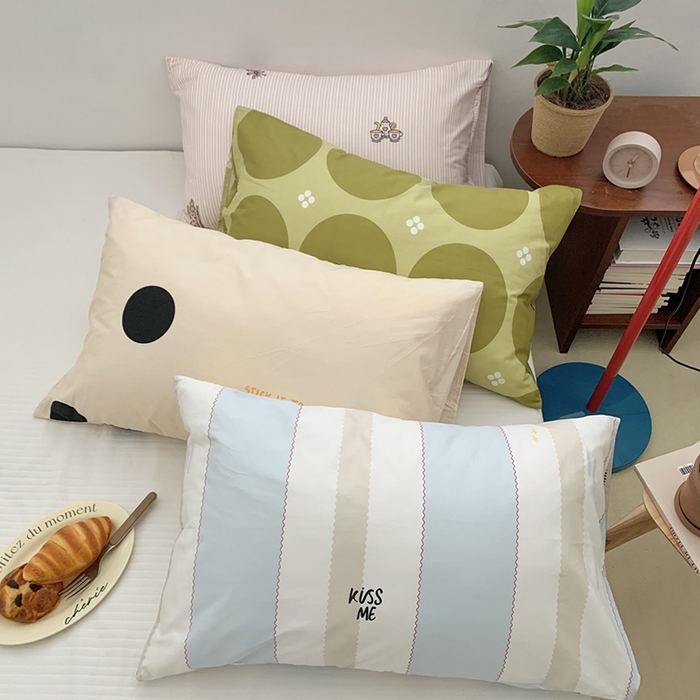 91家纺网 家纺一手货源 找家纺 柚可家居 2024新款活性印染ins多巴胺单枕套3 集美