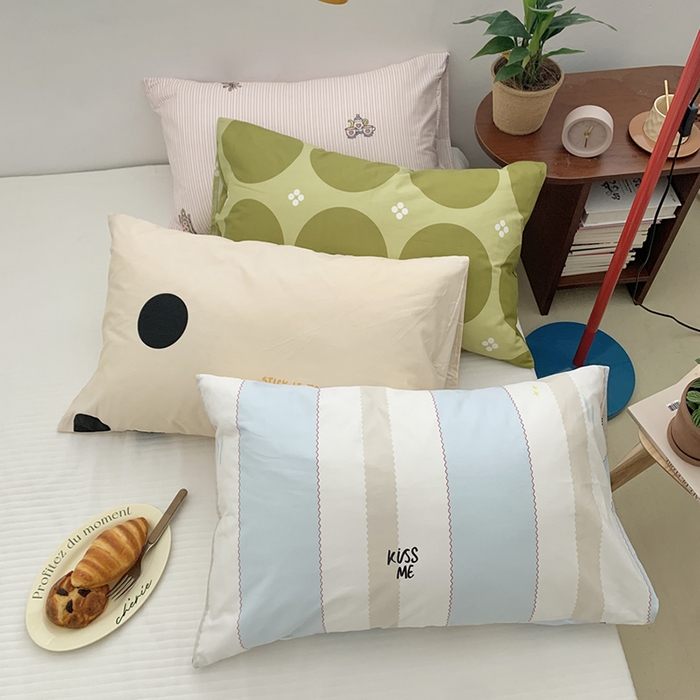 91家纺网 家纺一手货源 找家纺 柚可家居 2024新款活性印染ins多巴胺单枕套3 集美