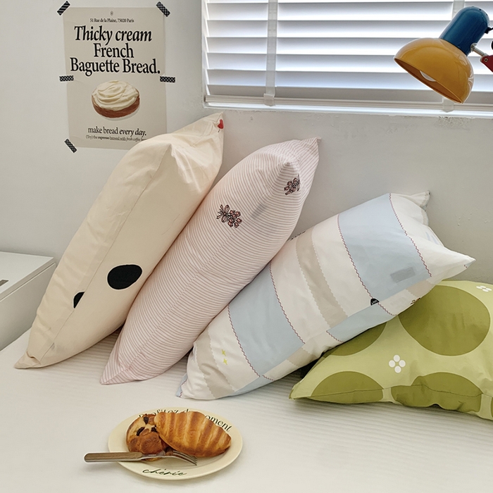 91家纺网 家纺一手货源 找家纺 柚可家居 2024新款活性印染ins多巴胺单枕套3 水晶鞋