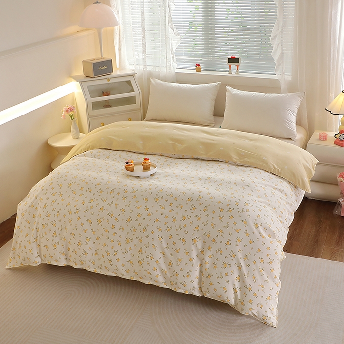 91家纺网 家纺一手货源 找家纺 馨雅家纺 2025新款全棉纯棉多规格单品被套 故事小黄花