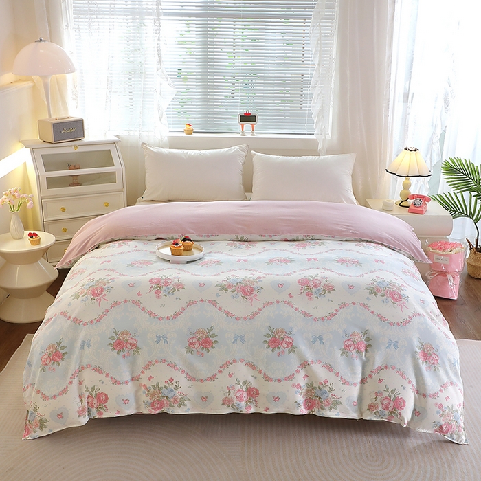 91家纺网 家纺一手货源 找家纺 馨雅家纺 2025新款全棉纯棉多规格单品被套 花溪漫