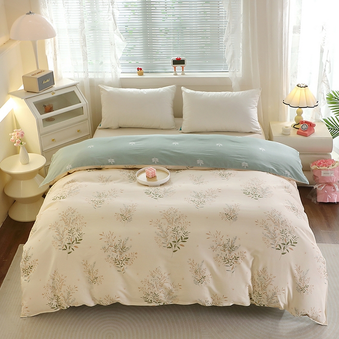 91家纺网 家纺一手货源 找家纺 馨雅家纺 2025新款全棉纯棉多规格单品被套 浅影摇曳