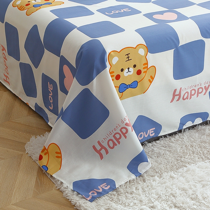 91家纺网 家纺一手货源 找家纺 馨雅家纺 2025新款全棉纯棉多规格单品床单 虎宝宝-兰