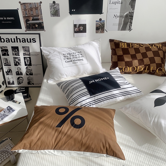 91家纺网 家纺一手货源 找家纺 柚可家居 2024新款数码定版全棉单枕套系列-美拉德 GOODM