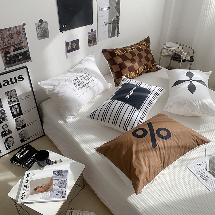 91家纺网 家纺一手货源 找家纺 柚可家居 2024新款数码定版全棉单枕套系列-美拉德 GOODM