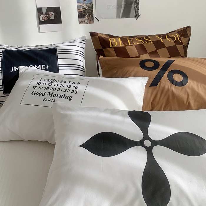 91家纺网 家纺一手货源 找家纺 柚可家居 2024新款数码定版全棉单枕套系列-美拉德 JMHOME