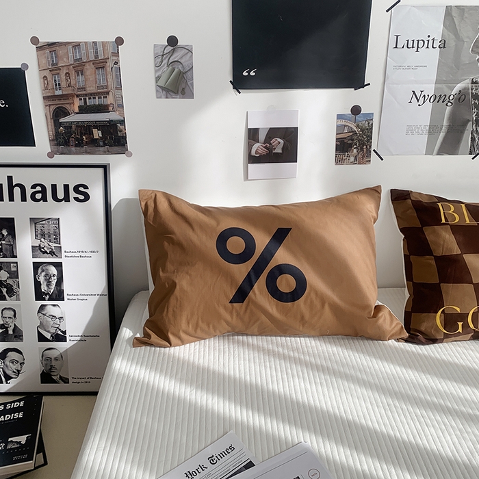 91家纺网 家纺一手货源 找家纺 柚可家居 2024新款数码定版全棉单枕套系列-美拉德 美拉德格子