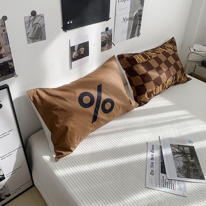 91家纺网 家纺一手货源 找家纺 柚可家居 2024新款数码定版全棉单枕套系列-美拉德 美拉德格子