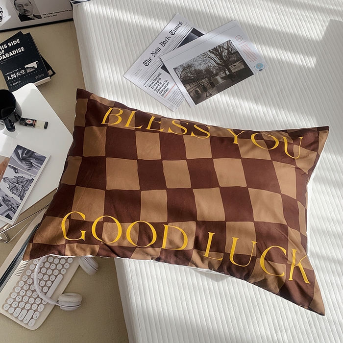 91家纺网 家纺一手货源 找家纺 柚可家居 2024新款数码定版全棉单枕套系列-美拉德 美拉德格子