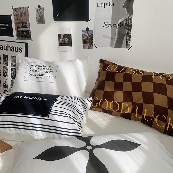 91家纺网 家纺一手货源 找家纺 柚可家居 2024新款数码定版全棉单枕套系列-美拉德 美拉德格子