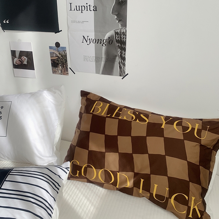 91家纺网 家纺一手货源 找家纺 柚可家居 2024新款数码定版全棉单枕套系列-美拉德 美拉德格子