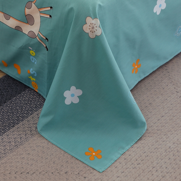 91家纺网 家纺一手货源 找家纺 馨雅家纺 2025新款全棉纯棉多规格单品床单 奔跑吧小鹿-兰