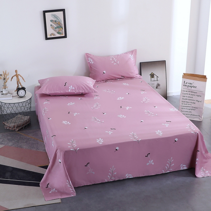 馨雅家纺 2025新款全棉纯棉多规格单品床单 晨语-红