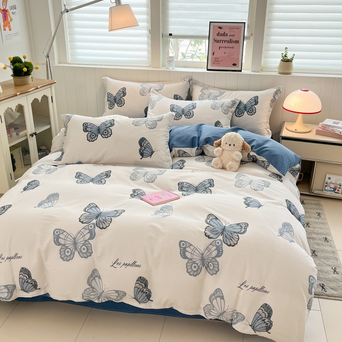 91家纺网 家纺一手货源 找家纺 绘萱2025新100%全棉纯棉印花四件套4三件套3（喷气工艺高品质）【花型持续更新】 周庄梦蝶