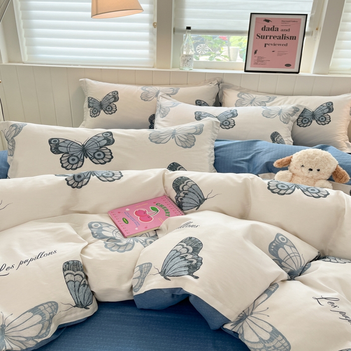 91家纺网 家纺一手货源 找家纺 绘萱2025新100%全棉纯棉印花四件套4三件套3（喷气工艺高品质）【花型持续更新】 周庄梦蝶