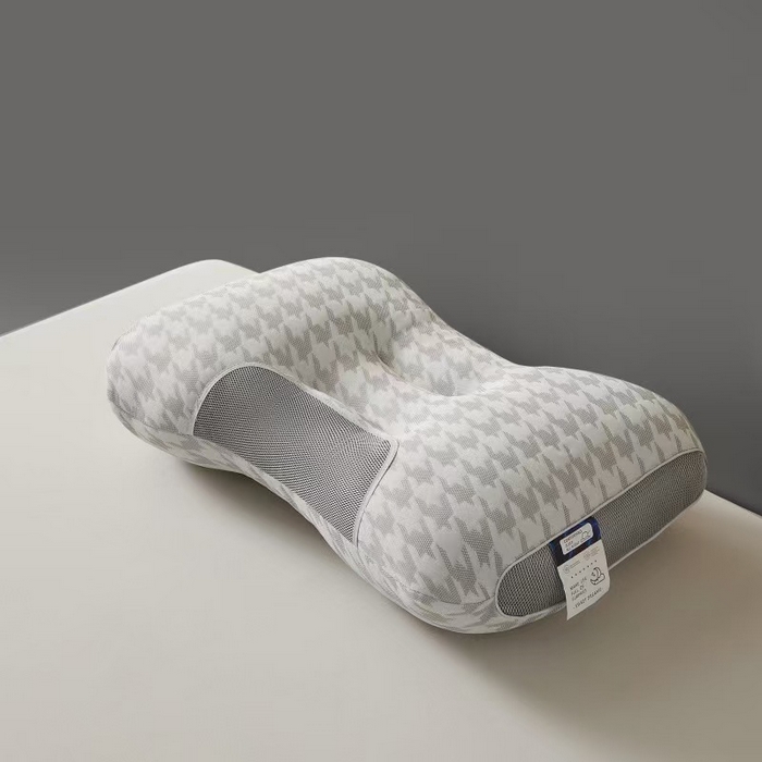 91家纺网 家纺一手货源 找家纺 雅晨枕芯 2025新款千鸟格大蜂窝spa枕头枕芯 千鸟格提花spa枕 40x60cm低枕/只