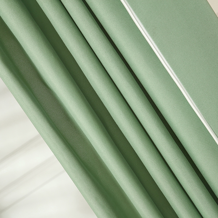 91家纺网 家纺一手货源 找家纺 显高蚊帐 2025春夏新款U门花边款坐床遮光防尘床帘式蚊帐 抹茶绿-花边款