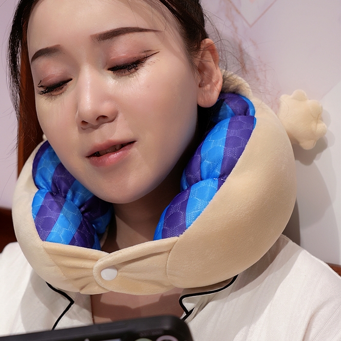 91家纺网 家纺一手货源 找家纺 仟亿莱2025新款小手打开冰豆豆毛毛虫U枕 冰豆豆毛毛虫暹罗猫-1