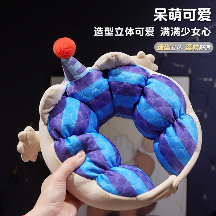 91家纺网 家纺一手货源 找家纺 仟亿莱2025新款小手打开冰豆豆毛毛虫U枕 冰豆豆毛毛虫暹罗猫-2