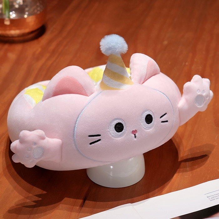 仟亿莱2025新款小手打开冰豆豆毛毛虫U枕 冰豆豆毛毛虫粉猫1