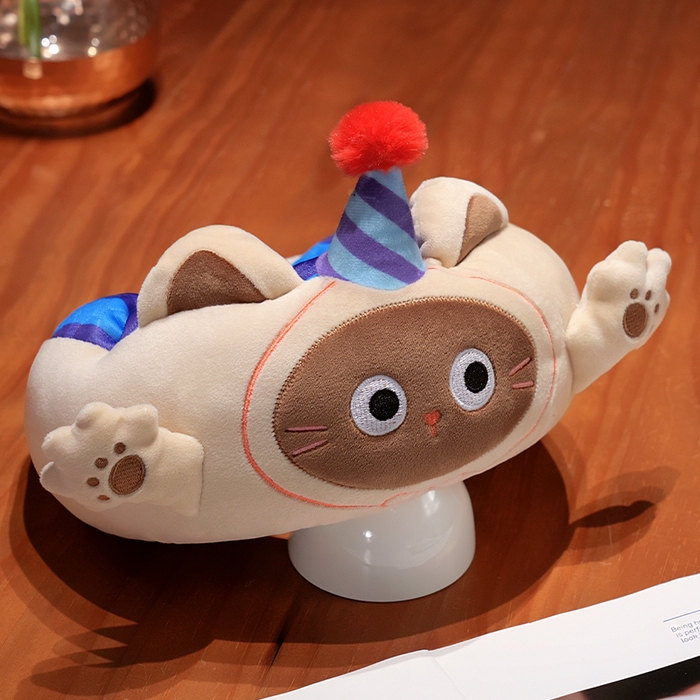 仟亿莱2025新款小手打开冰豆豆毛毛虫U枕 冰豆豆毛毛虫暹罗猫-1