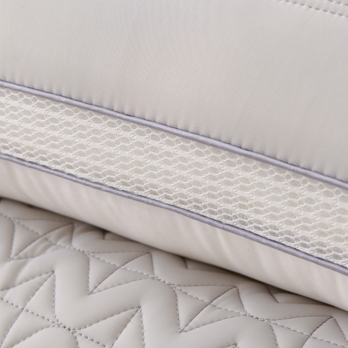 91家纺网 家纺一手货源 找家纺 珍贝家纺 2025夏季新款亲肤舒适冰丝凉感定形枕头枕芯 冰丝凉感-浅灰 48x74cm中枕/只