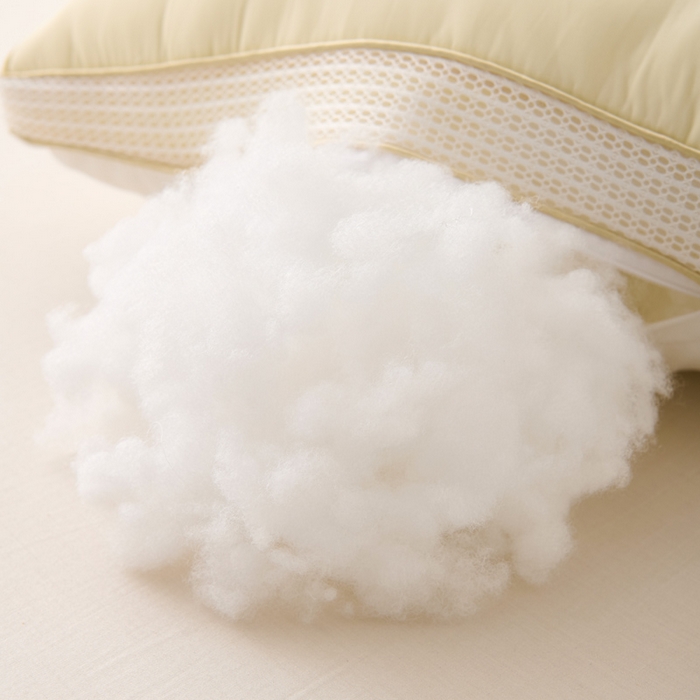 91家纺网 家纺一手货源 找家纺 珍贝家纺 2025夏季新款亲肤舒适冰丝凉感定形枕头枕芯 冰丝凉感-米黄 48x74cm低枕/对