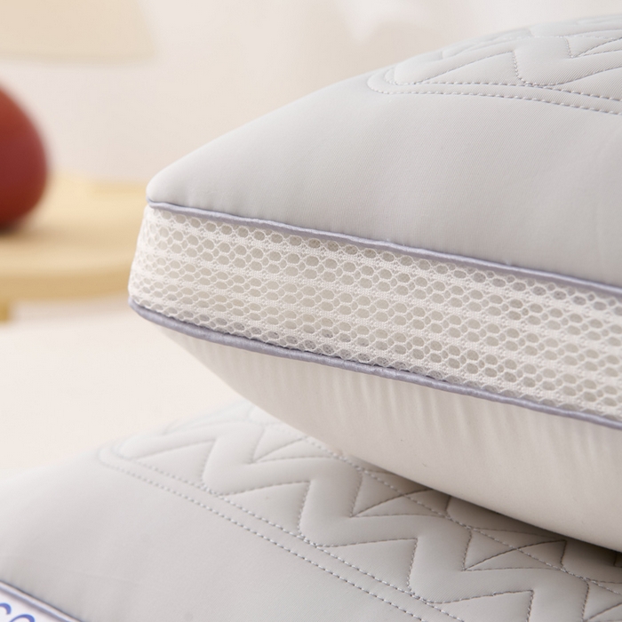 91家纺网 家纺一手货源 找家纺 珍贝家纺 2025夏季新款亲肤舒适冰丝凉感定形枕头枕芯 冰丝凉感-浅灰 48x74cm中枕/对