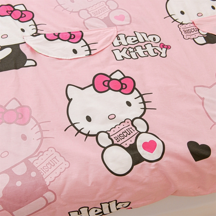 91家纺网 家纺一手货源 找家纺 名兮家居 2025新款正版授权全棉儿童护肚防踢盖毯 防踢被-爱心kt