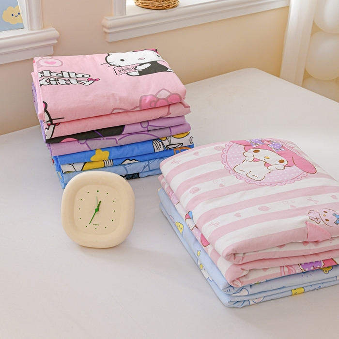 91家纺网 家纺一手货源 找家纺 名兮家居 2025新款正版授权全棉儿童护肚防踢盖毯 组合图仅供参考