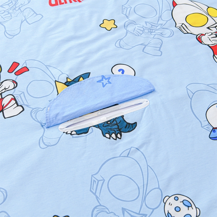 91家纺网 家纺一手货源 找家纺 名兮家居 2025新款正版授权全棉儿童护肚防踢盖毯 防踢被-奥特勇士