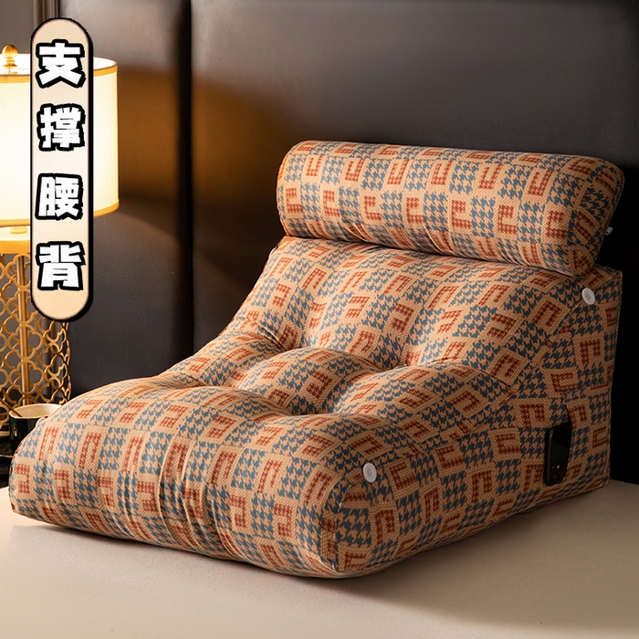 91家纺网 家纺一手货源 找家纺 （总）眠小二靠枕靠垫  2025新款可拆洗可调节护腰靠枕靠垫枕芯午睡枕（联系厂家代发包邮）