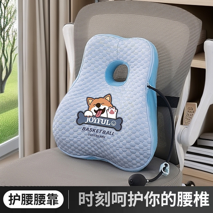 91家纺网 家纺一手货源 找家纺 （总）眠小二靠枕靠垫 2025新款J01座椅靠垫枕芯可气囊调节高度（联系厂家代发包邮）