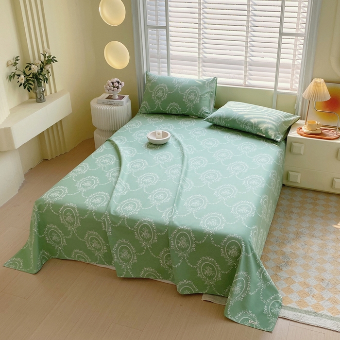 91家纺网 家纺一手货源 找家纺 金鑫汇家纺 2025新款A类全棉老粗布床单 芳华