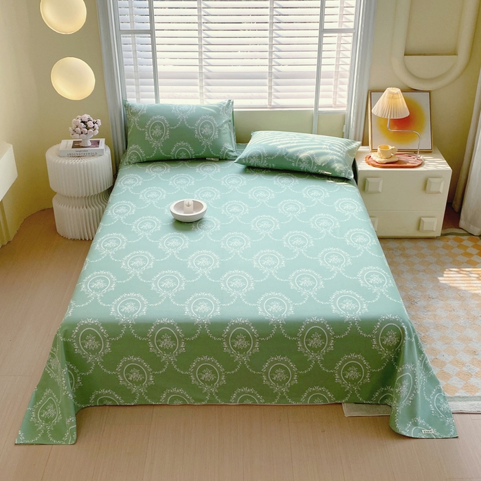 91家纺网 家纺一手货源 找家纺 金鑫汇家纺 2025新款A类全棉老粗布床单 芳华