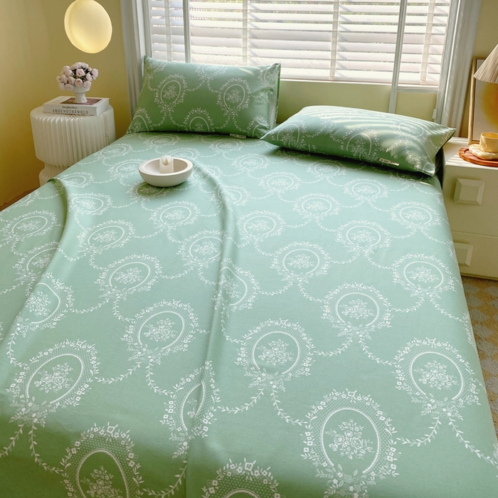 91家纺网 家纺一手货源 找家纺 金鑫汇家纺 2025新款A类全棉老粗布床单 芳华