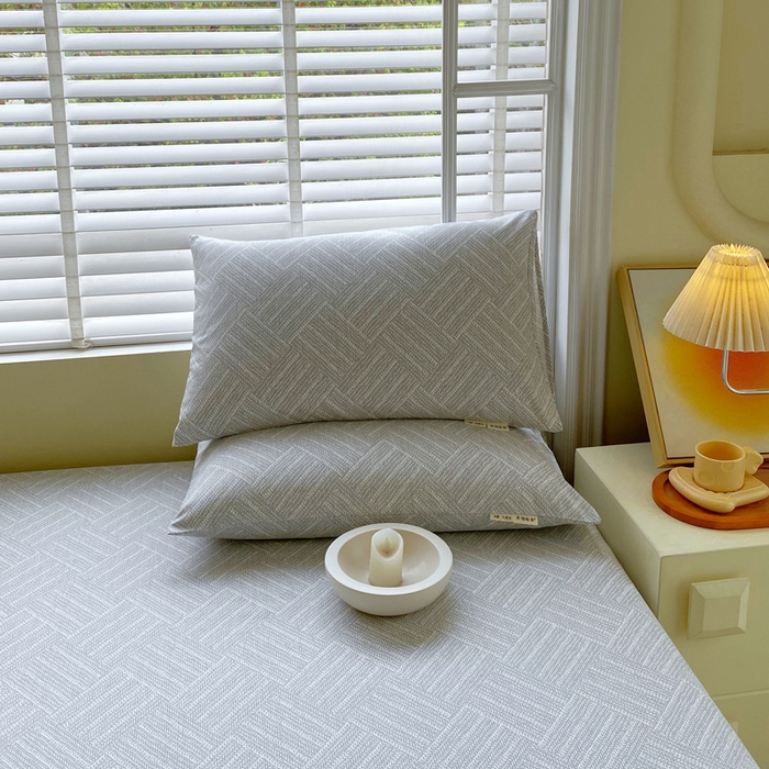 91家纺网 家纺一手货源 找家纺 金鑫汇家纺 2025新款A类全棉老粗布床单 流光灰