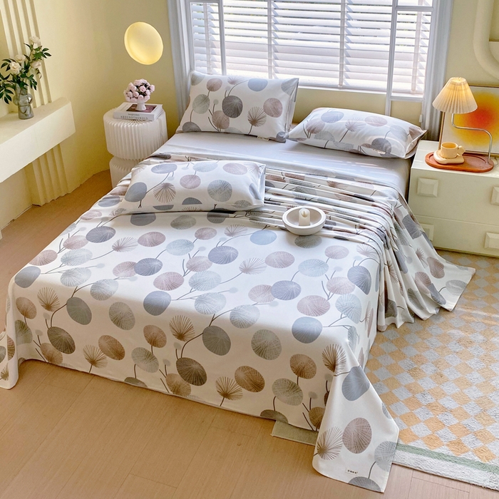 91家纺网 家纺一手货源 找家纺 金鑫汇家纺 2025新款A类全棉老粗布床单 漫生活