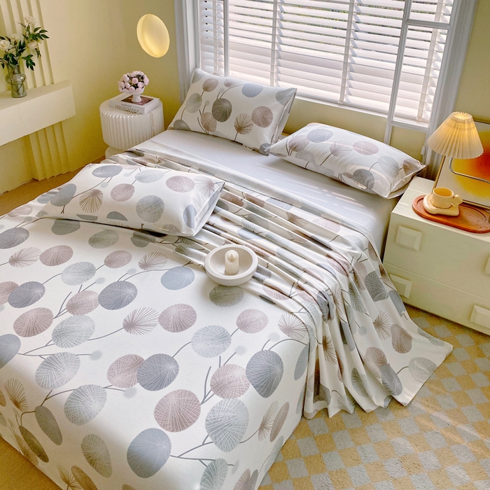 91家纺网 家纺一手货源 找家纺 金鑫汇家纺 2025新款A类全棉老粗布床单 漫生活